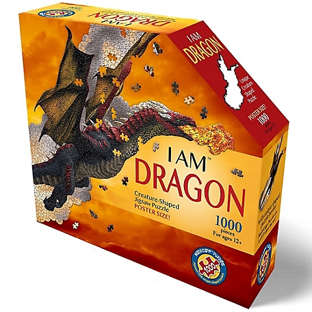 Madd Capp Games I Am Dragon - 1000 pc. Dragon Shaped Jigsaw Puzzle