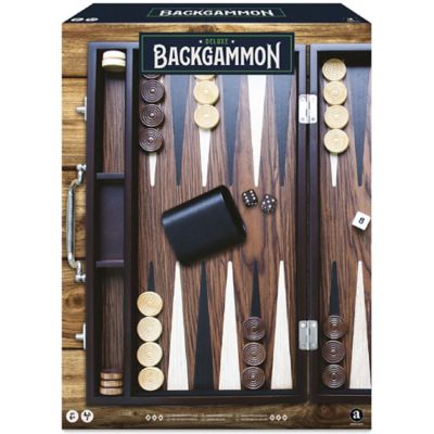Merchant Ambassador Craftsman Deluxe Wood Backgammon Game Set