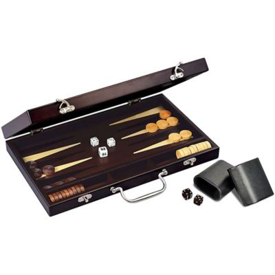 Image showing  Craftsman Deluxe Wood Backgammon Game Set