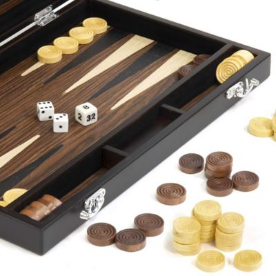 Image showing  Craftsman Deluxe Wood Backgammon Game Set