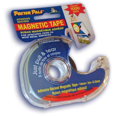 Poster Pals Magnetic Tape with Self Adhesive Dispenser and cutter