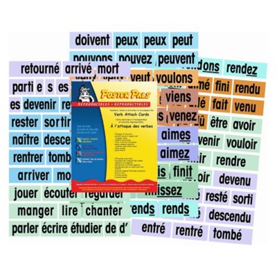 Image showing  French Educational & Language Teaching Verb Vocabulary Card Phrase Posters