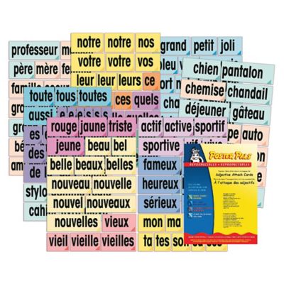 Image showing  French Educational & Language Teaching Adjective Vocabulary Card Phrase Posters