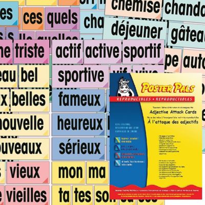 Image showing  French Educational & Language Teaching Adjective Vocabulary Card Phrase Posters