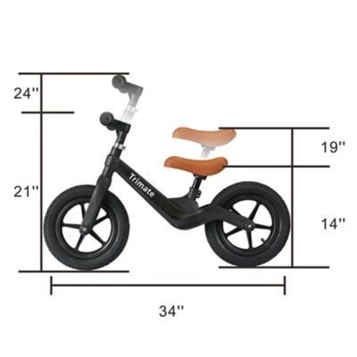 Image showing  Toddler Balance Bike, No Pedals, Black