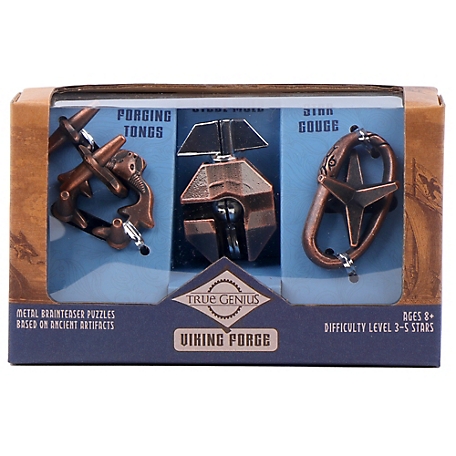 True Genius Viking Forge - 3 Cast Metal Brainteaser Puzzles at Tractor  Supply Co.