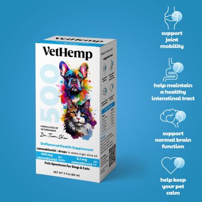 Image showing  Full Spectrum Hemp Tincture for Dogs and Cats, 500 mg, 2 oz.