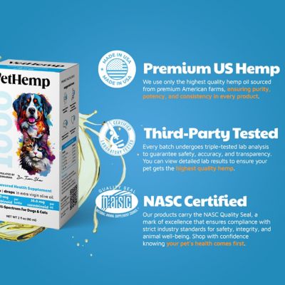 Image showing  Full Spectrum Hemp Tincture for Dogs and Cats, 1,000 mg, 2 oz.