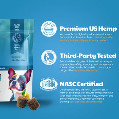 Image showing  Calming Hemp Soft Chewable Supplements for Dogs, 150 mg, 30 ct.