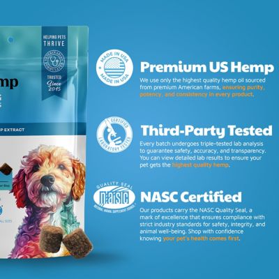 Image showing  Calming Hemp Soft Chewable Supplements for Dogs, 600 mg, 120 ct.