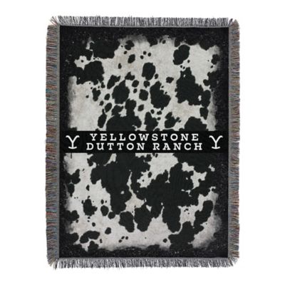 Northwest Yellowstone Cowhide Woven Tapestry Throw