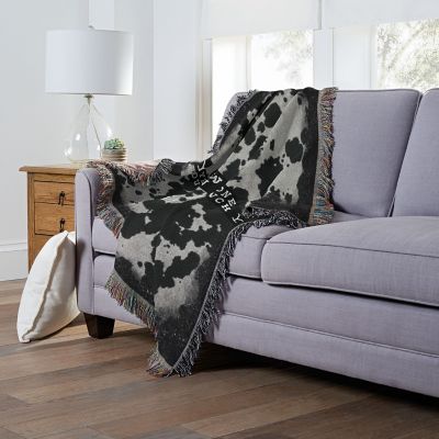 Image showing  Yellowstone Cowhide Woven Tapestry Throw