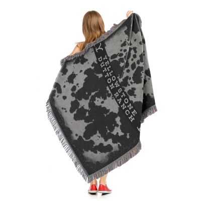Image showing  Yellowstone Cowhide Woven Tapestry Throw