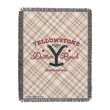 Northwest Yellowstone Bozeman Plaid Tapestry Throw