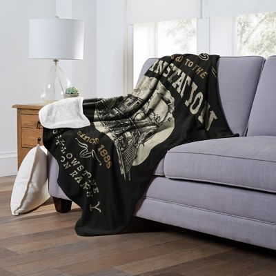 Image showing  Yellowstone Train Station Silk Touch Sherpa Throw