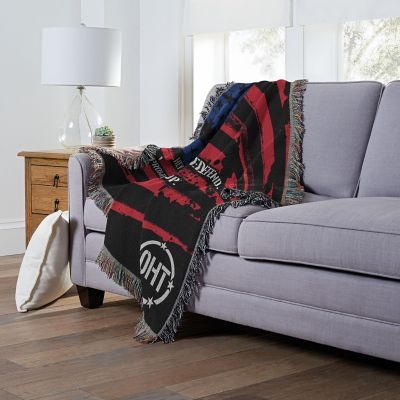 Image showing  Full Color Pride Holiday Tapestry Throw