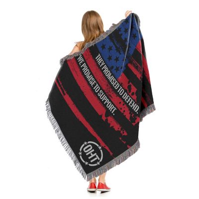 Image showing  Full Color Pride Holiday Tapestry Throw