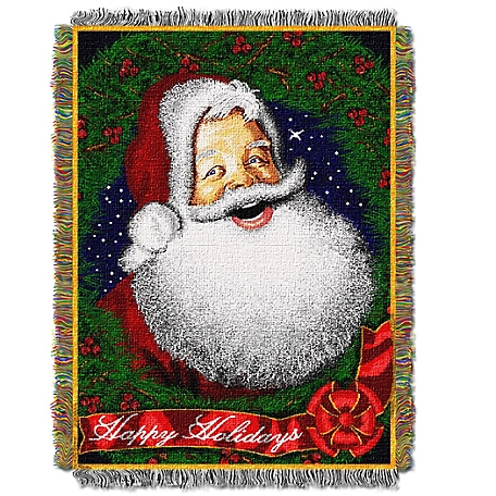 Northwest Howdy Santa Holiday Tapestry Throw