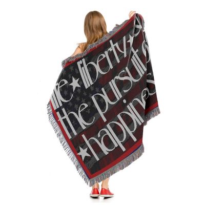Image showing  Life Liberty Holiday Tapestry Throw