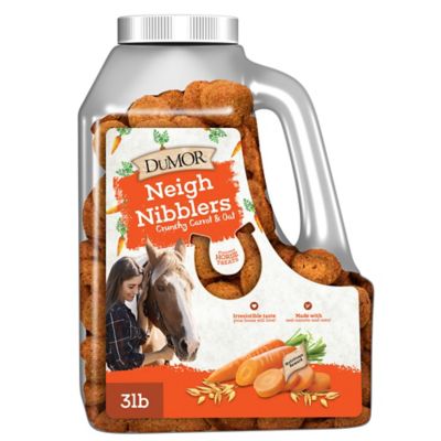 DuMOR Neigh Nibblers Crunchy Carrot and Oat Horse Treats, 3 lb. Container