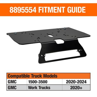 Image showing  Fleet Series Drill-Free Light Bar Cab Mount for GMC/Chevy 1500-3500 Work Cab, Non Spoiler Models (2020+)