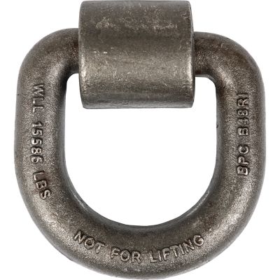 Image showing  1 in. Diameter 3 in. x 3 in. D-RING, Forged with BRKT, 4 pk.