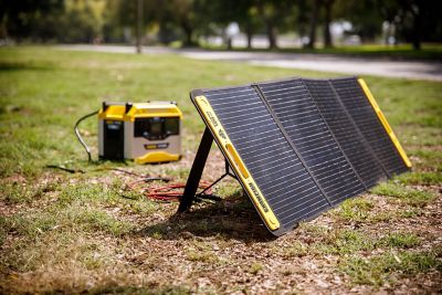 Image showing 6 th Champion Power Equipment 120-Watt Portable Foldable Solar Panels with Extension Cable and Kickstand