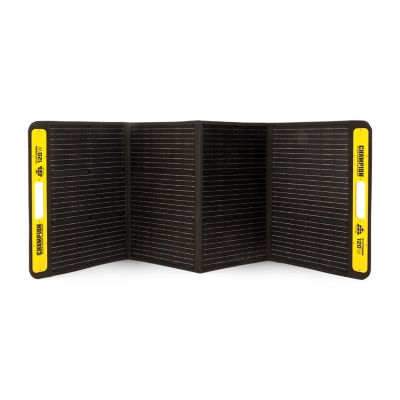 Image showing 7 th Champion Power Equipment 120-Watt Portable Foldable Solar Panels with Extension Cable and Kickstand