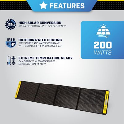 Image showing  200-Watt Portable Foldable Solar Panels with Extension Cable and Kickstand