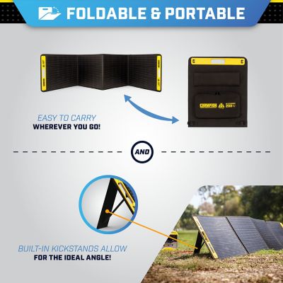 Image showing  200-Watt Portable Foldable Solar Panels with Extension Cable and Kickstand