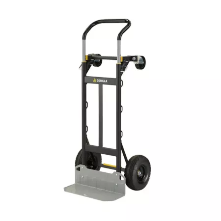 Gorilla 800 lb Capacity 4-Wheel Convertible Steel Hand Truck Hand Trucks