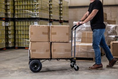 Image showing 6 th Gorilla 800 lb. Capacity 4-Wheel Convertible Steel Hand Truck