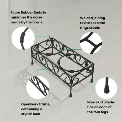 Image showing 9 th Iconic Pet Elevated Wired Pet Double Diner