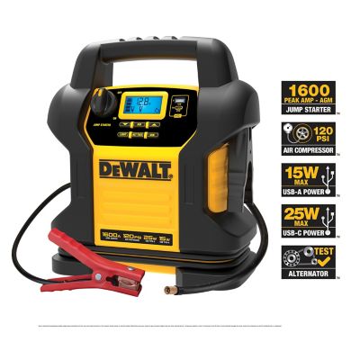 Image showing 5 th DEWALT 1,600A Peak Jump Starter with Digital Compressor and USB Power Bank