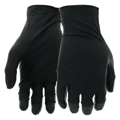 Grippaz Extended Use Ambidextrous Nitrile Glove with Textured Fish Scale Grip