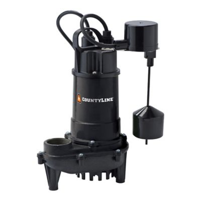 CountyLine 1/2 HP 115V Electric Cast Iron/Thermoplastic Sump Pump with Vertical Switch, 5,100 GPH