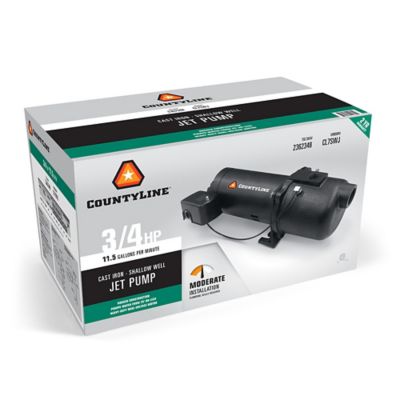 Image showing 7 th CountyLine 3/4 HP 115/230V Electric Cast Iron Shallow Well Jet Pump, 8.1 GPM
