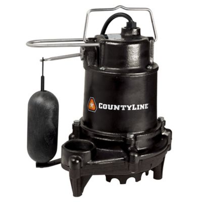 CountyLine 1/2 HP 115V Electric Cast Iron Snap-Action Sump Pump, 5,100 GPH