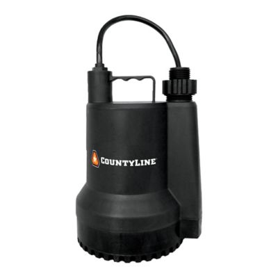 CountyLine 1/6 HP 115V Electric Thermoplastic Submersible Utility Pump, 1,680 GPH