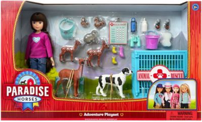 Paradise Horses 10 in. Doll Animal Rescue Set