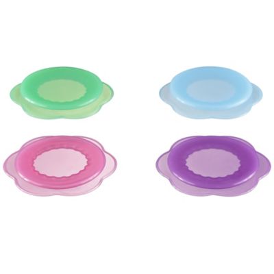 Image showing 6 th Retriever Silicone Pet Food Covers, 2 pk., Assorted Colors