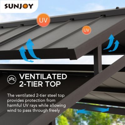 Image showing  Steel 2-Tier Grill Gazebo Hardtop