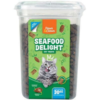 Paws & Claws Seafood Delight Flavor Cat Treats, 30 oz.