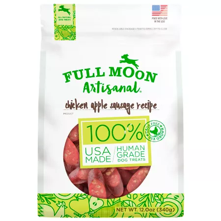 Full Moon Artisan Apple Sausage and Chicken Flavored Dog Treats 12 oz. Dog Dental Treats & Chews