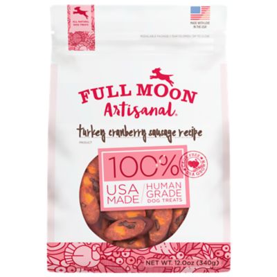 Full Moon Artisanal Turkey Cranberry Sausage Flavor Dog Treats, 12 oz.