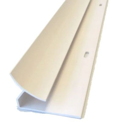 EZ Liner 96 in. x 1.305 in. x 0.250 in. White Plastic Inside Corner Cove Molding