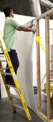 Image showing 7 th EZ Liner 96 in. x 1.305 in. x 0.250 in. White Plastic Inside Corner Cove Molding