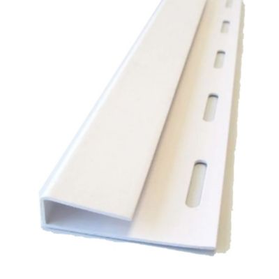 EZ Liner 96 in. x 2.25 in. x 0.385 in. White Plastic Edge Cap J Trim Molding