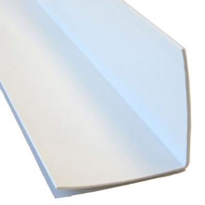 EZ Liner 96 in. x 2 in. x 2 in. White Plastic Outside Corner 90 Trim Molding