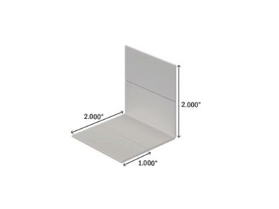 Image showing  96 in. x 2 in. x 2 in. White Plastic Outside Corner 90 Trim Molding